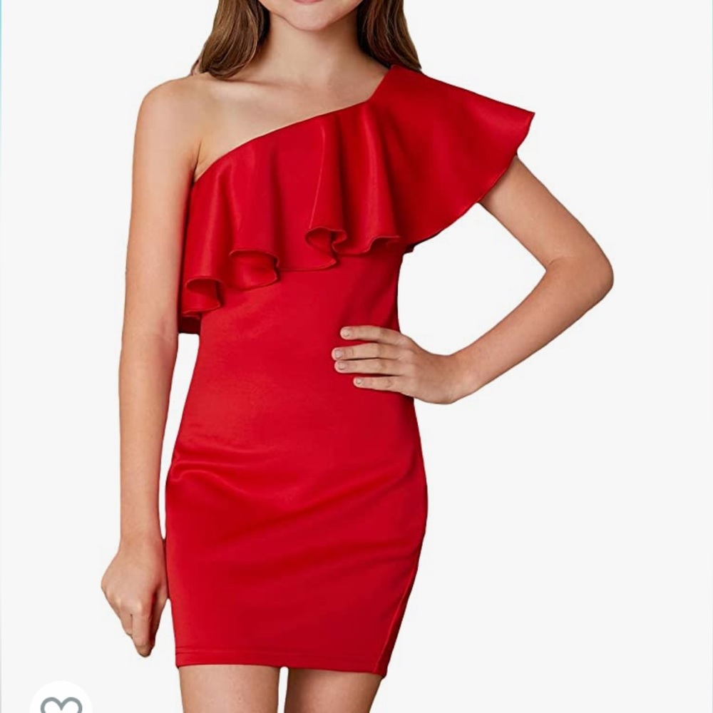 Girls size 8 Y one shoulder party dress